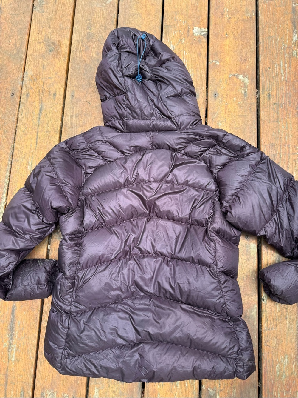 Patagonia Fitz Roy Down Hoody in Plum - Picture 4 of 7